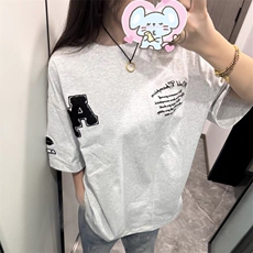 万针全刺绣工艺抖音得物高品质260克重磅纯棉双纱美式高街短袖T恤，男装T恤，电商A486