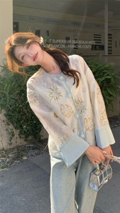 新中式提花刺绣欧根纱防晒外套女2025春夏新款高端洋气设计感开衫图片