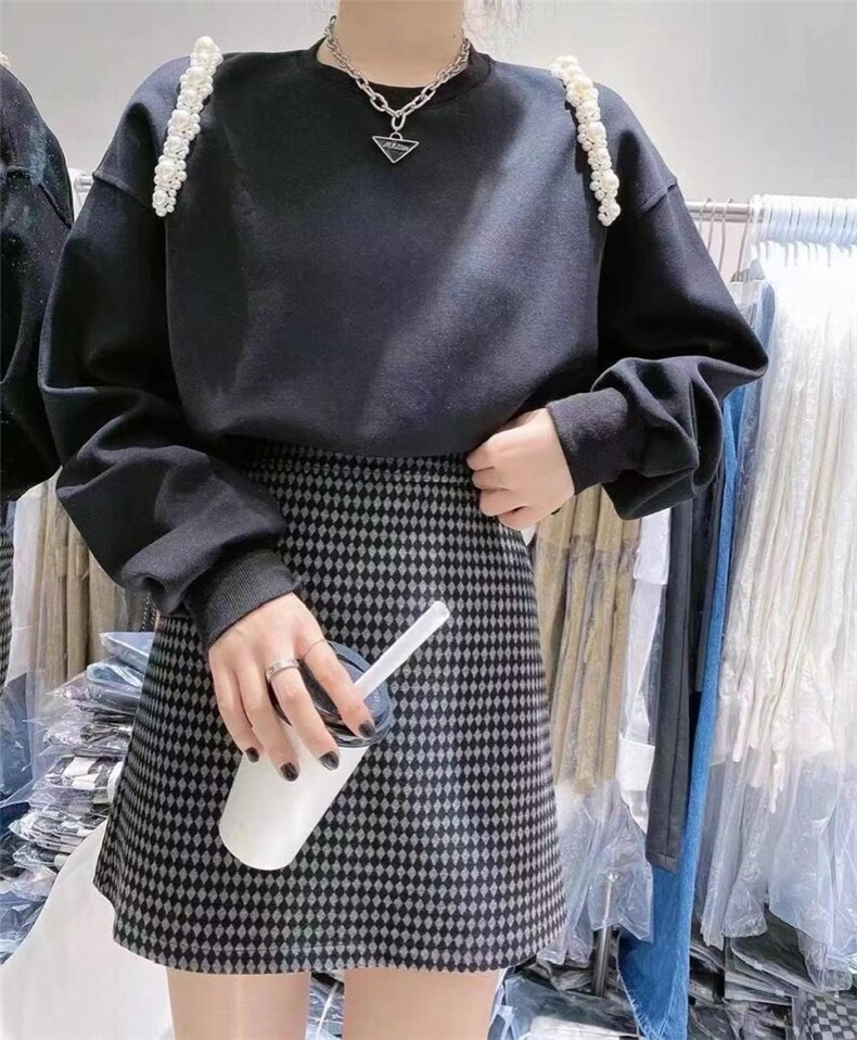 韩版珍珠卫衣，女装卫衣/绒衫，TANG.+