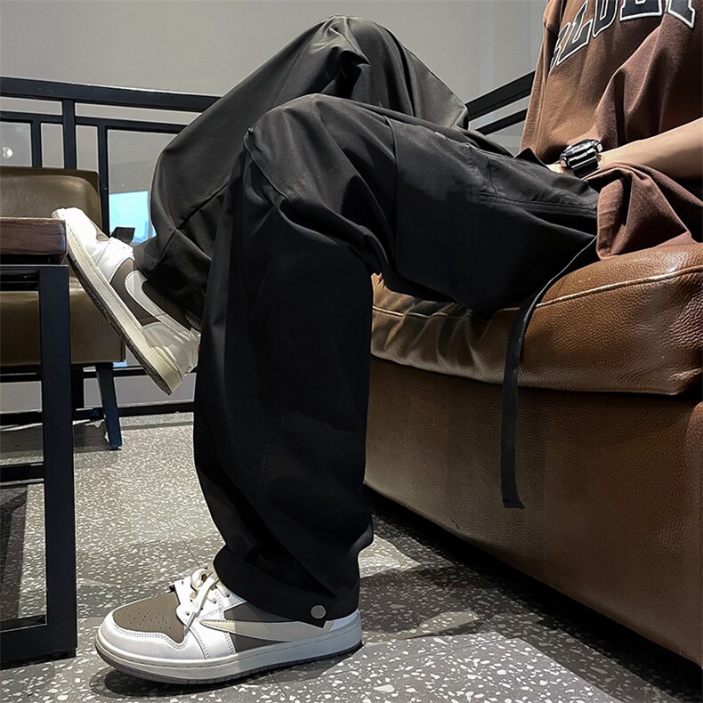 潮牌工装裤男女春秋宽松街头高街痞帅冲锋裤子K02907-P42送腰带,男装休闲裤,星座308B-2