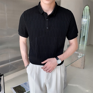 蓝色2022精神小伙修身polo衫男士短袖T恤PL512 P48 控价68图片