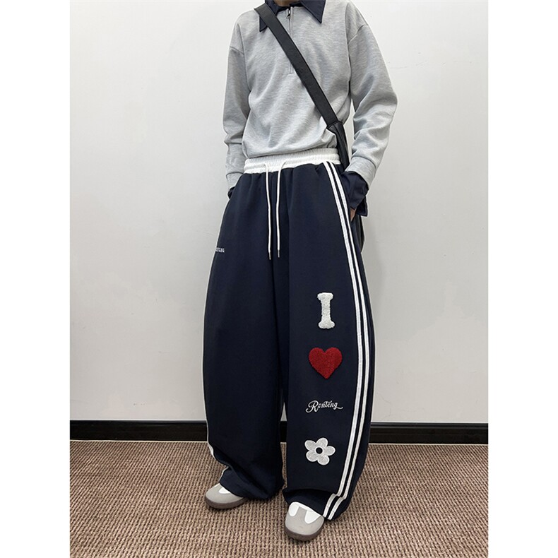 春秋季运动裤男宽松直筒休闲裤青年卫裤K0858-P50,男装休闲裤,星座308B-2