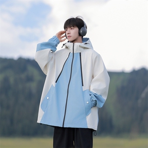 815A-MJ78312-75特 春秋装新品拼色户外登山服三防男冲锋衣外套爆图片
