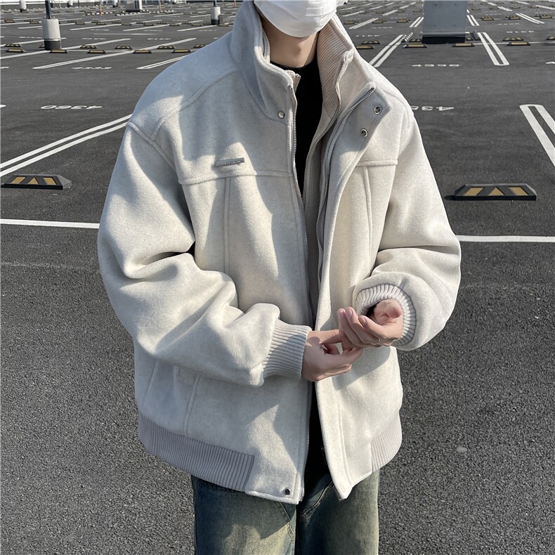DW9296-P98美式2025新款外套男假俩件夹克潮牌痞帅百搭港风男装,男装夹克,星座603-2