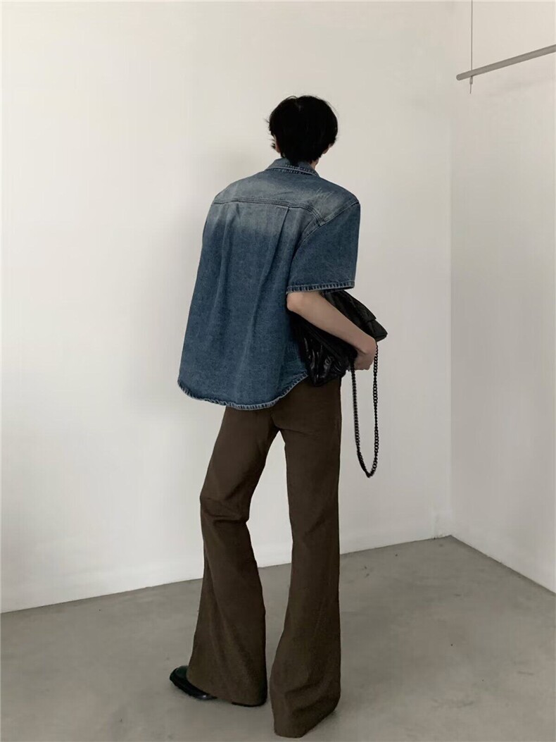 W9415-P48网图现货新款美式微喇休闲裤宽松直筒韩版百搭西裤,男装休闲裤,星座1608-2