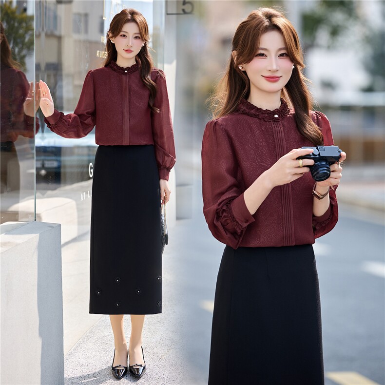 BAO现货2026春季新款时尚气质优雅女高级感减龄显瘦长袖百搭衬衣，女装衬衫，火爆靓佳人