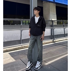 抖音得物休闲直筒牛仔裤男显显瘦宽松百搭美式复古水洗长裤AK13，男装牛仔裤，电商A443