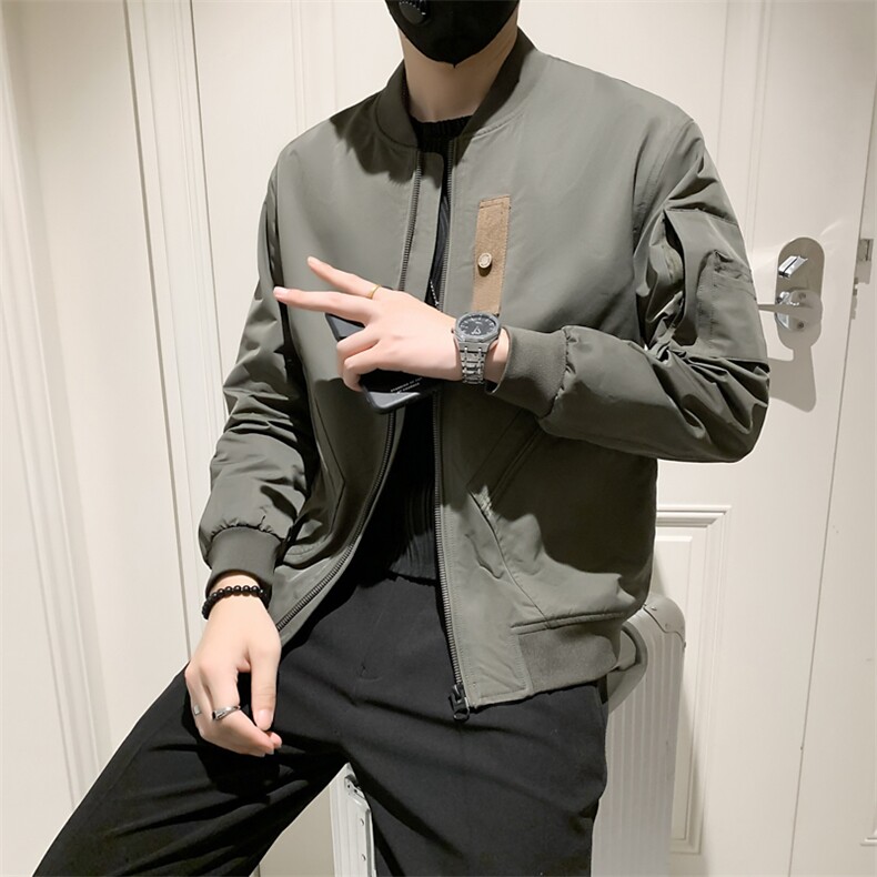 社会小伙风春秋季立领男工装修身时尚百搭潮流夹克JK092-P98控138,男装夹克,电商A413