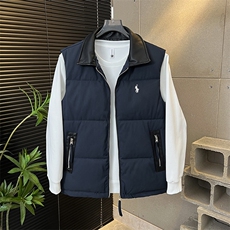 翻领拼接棉马甲刺绣轻奢个性小众坎肩轻薄保暖313B-WB2526-P75，男装棉衣，星座313B