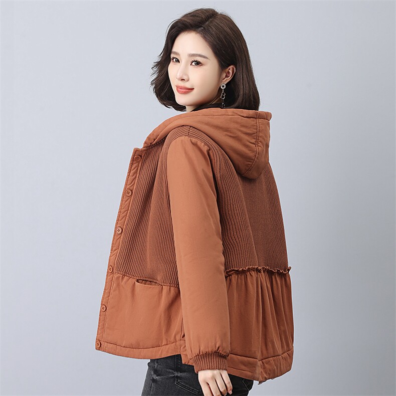 时尚保暖女士棉服优雅气质短款外套舒适百搭冬季必备单品,女装棉衣/棉服,叶笙衣