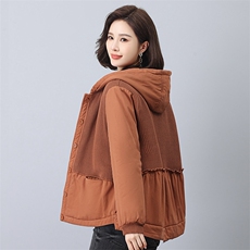 时尚保暖女士棉服优雅气质短款外套舒适百搭冬季必备单品，女装棉衣/棉服，叶笙衣
