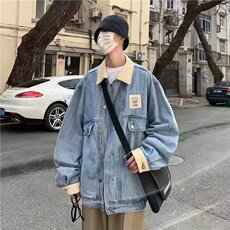 1506-1/JY80271/P44港味复古工装牛仔外套百搭宽松休闲夹克上衣潮，男装工装外套，星座1506-1