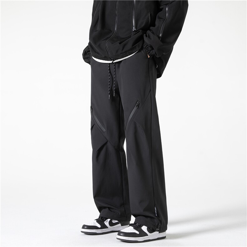 抖音品质机能拉链褶皱冲锋裤K23549-P50控68加绒K23549JR-P60控78,男装休闲裤,电商B315