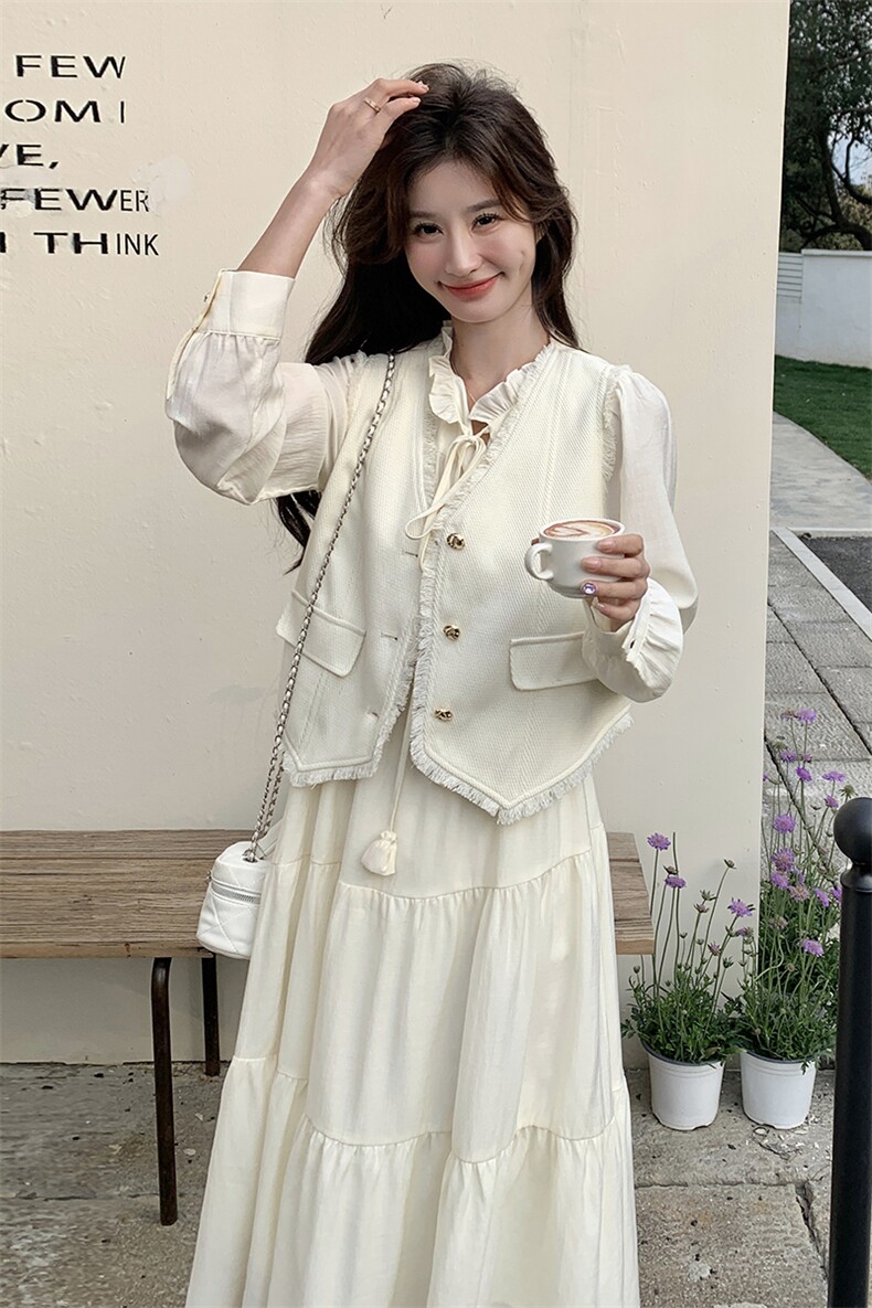 现货-新款杏色两件套裙203-8890-P175-K248,女装套装/套裙,浙宝203