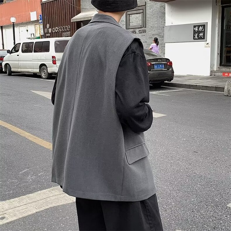 港风宽松韩版潮学生休闲百搭帅气西服无袖外套Y116P42,男装背心/马甲,星座1116-2