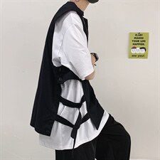 2021工装马甲ins原宿bf风暗黑机能战术背心学生现货W843-P30，男装背心/马甲，星座512-4