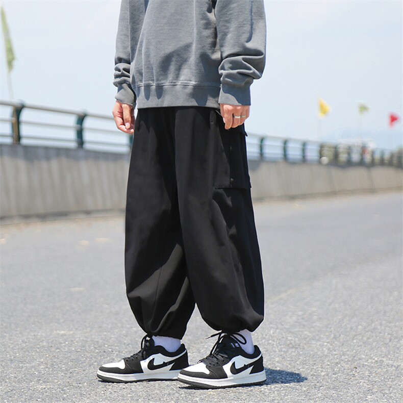 阔腿工装裤男日系潮牌休闲裤子大码宽松拖地长裤K0741-P45,男装休闲裤,星座308B-1