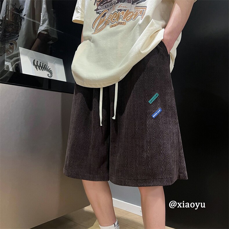 XZ616 夏季新款薄款贴标休闲五分裤短裤 TY825 P35控48图片
