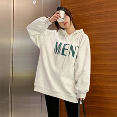 卫衣女秋冬加绒加厚连帽2021年新款小众oversize厚款冬季微胖冬装，女装卫衣/绒衫，梦懿尔