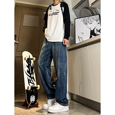 A178秋冬季新款美式休闲牛仔裤男直筒宽松C65P48限价68，男装牛仔裤，电商A178