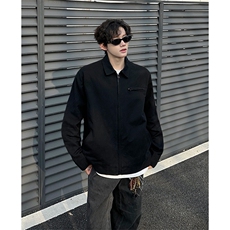 8XL-M春季水洗帆布短款夹克男生vintage美式复古工装外套JK003P98，男装夹克，电商B312