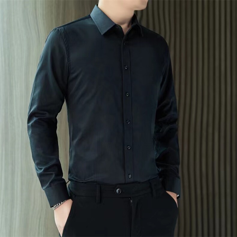 高档四季款长袖白色衬衫韩版修身工装服男上班衬衣C17--P22,男装衬衫,星座102C-1(原星座100)