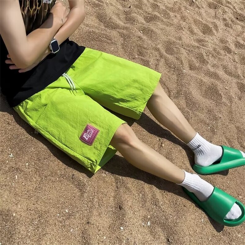 多巴胺休闲短裤男女韩版夏季亮色宽松2024新款ins五分裤K5508-P32,男装牛仔裤,星座412-3
