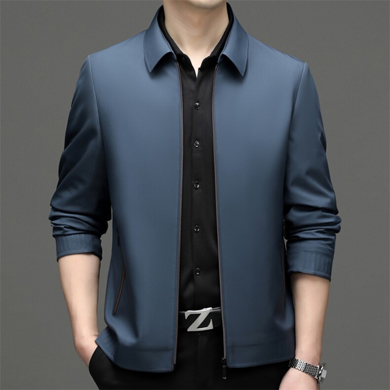 Z1311春季新款2023年男士休闲长袖翻领夹克商务外套图片