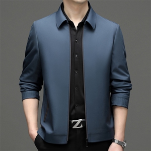 Z1311春季新款2023年男士休闲长袖翻领夹克商务外套图片