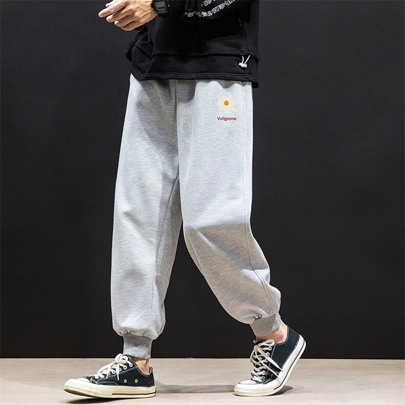 K12059-P40加绒P50束脚纯棉运动裤男士休闲裤大码宽松卫裤男,男装休闲裤,电商A040A
