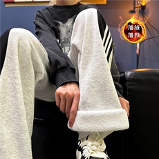 XZ616秋季新款加绒加厚撞色拼接织带休闲长裤TY1075JRP55控68，男装休闲裤，星座512A（原616）