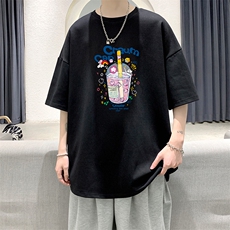 230g重磅纯棉短袖t恤男大码半袖半截袖DX17332-P20，男装T恤，电商A040