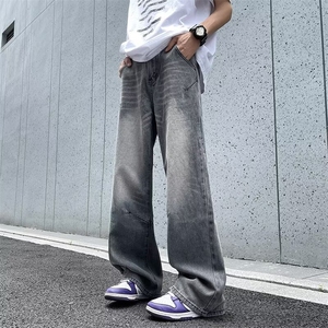 美式复古直筒阔腿长裤男休闲长裤潮 B9097 P46图片
