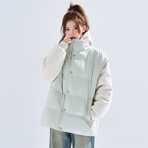新款冬季羽绒棉服棉袄连帽假两件韩版宽松外套A436-2511-P85图片