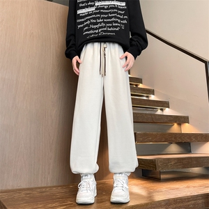 8XL-M束脚运动裤加肥加大码美式高街休闲卫裤阔腿长裤KZ1922/P58图片