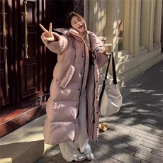过膝长款超大被子棉服学生外套2025冬装新款女连帽加厚，男装棉衣，星座1210-1