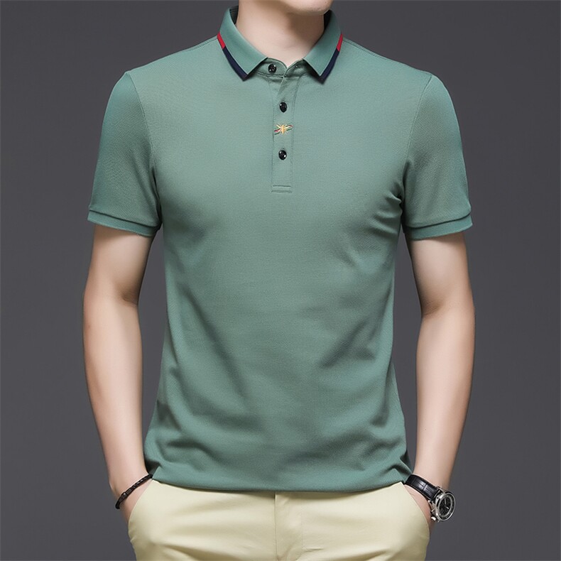 短袖t恤男半袖2023夏季韩版潮流修身翻领polo男体恤衫夏天衣服男,男装T恤,电商B212（原钱塘6029）