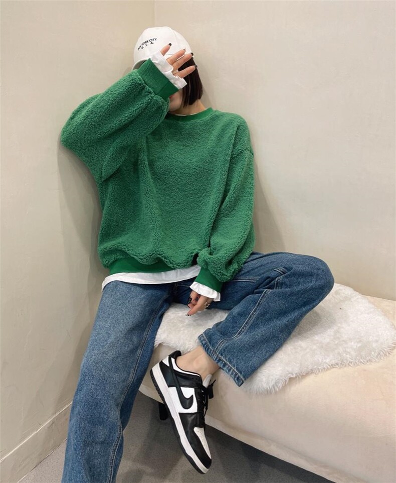 新款加绒卫衣，女装卫衣/绒衫，韩流星