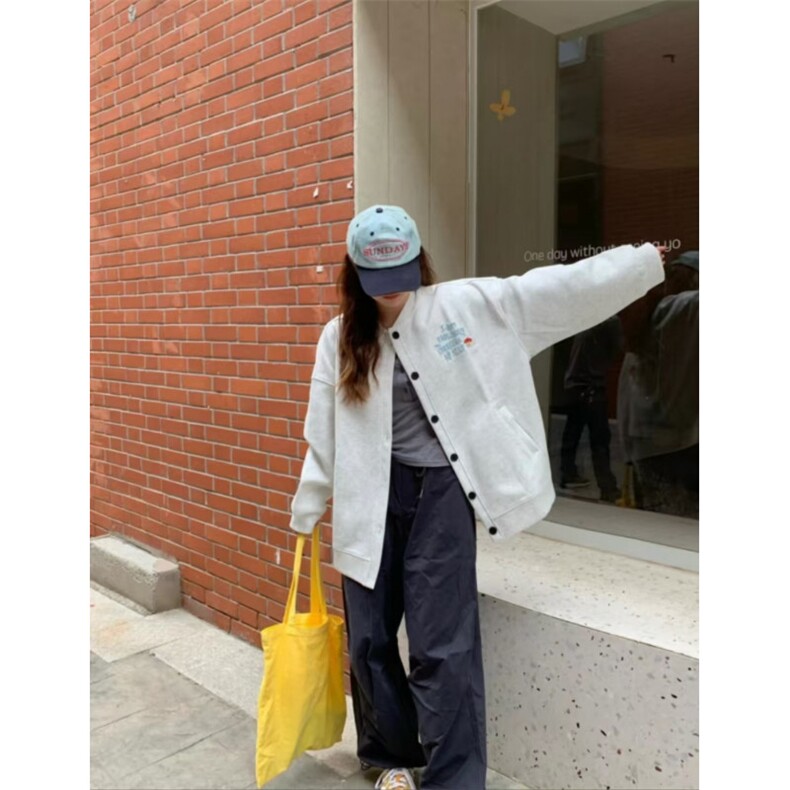 5350-P55原版毛巾绣口袋压线后包领休闲开衫外套薄款/加绒,女装卫衣/绒衫,星座617A-2