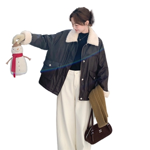 (现货)2025年冬季新款PU皮羽绒服赵思露同款2570款P255-K335图片