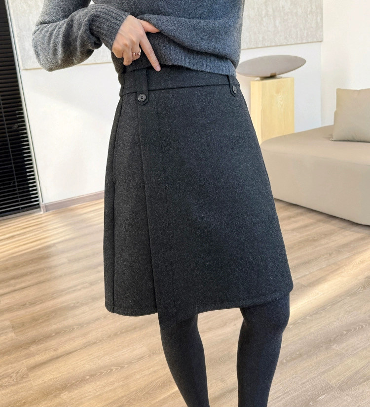 2025年秋季时尚百搭通勤简约休闲半身裙，女装半身裙，湘姗