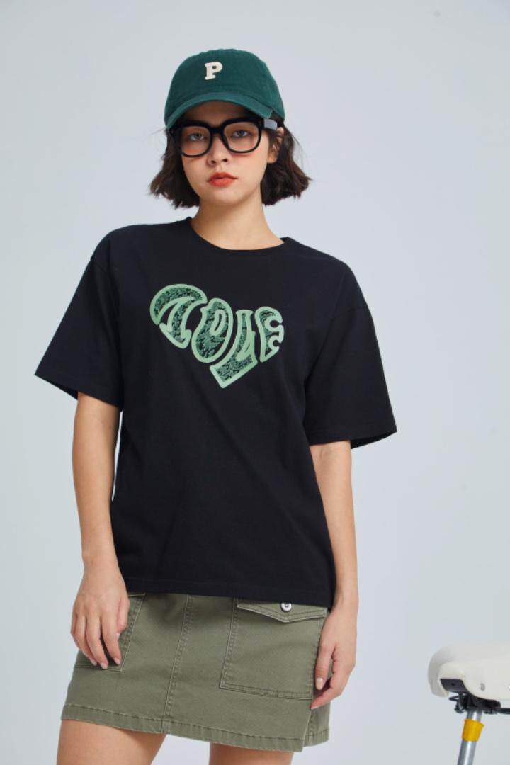 【夏季新款】夜光T恤，字图案可在晚上变光，女装T恤，AIMEEWQ