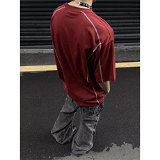五分袖宽松型青少年简约夏季圆领时尚潮青年凉感速干户外运动T恤，男装T恤，星座506A
