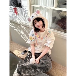 【有货】BK898CC-特P27 创意卡通涂鸦印花短袖T恤男女图片
