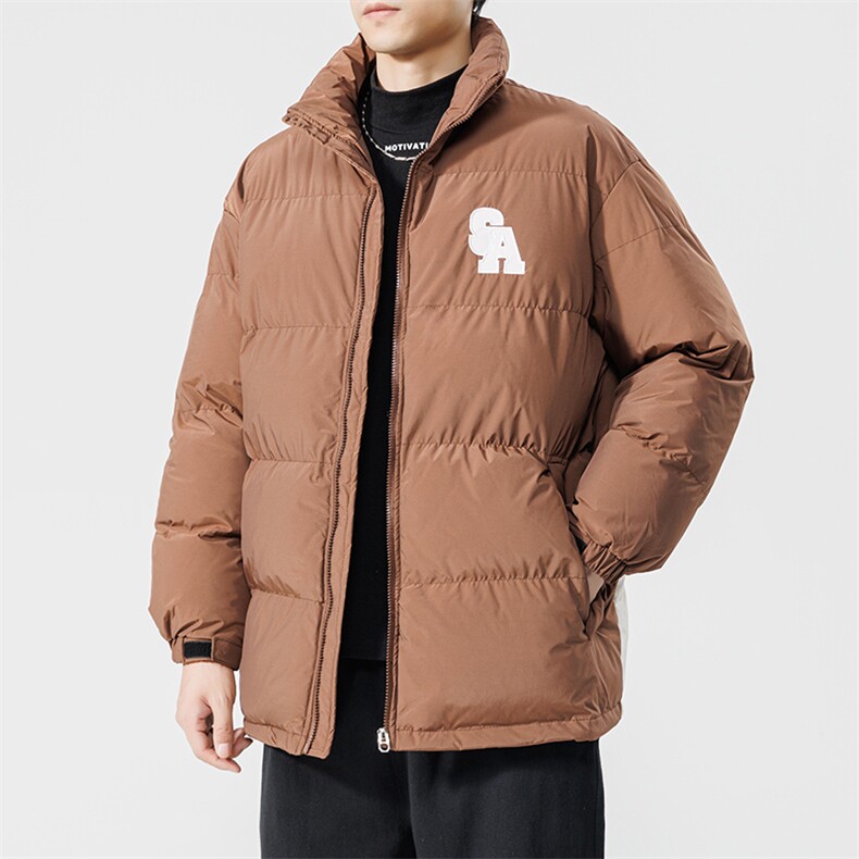 冬季新款宽松面包服港风青春立领棉服男纯色棉衣外套MY9067-P100,男装棉衣,电商A128