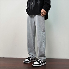 k1002-p45-控68M-5XL牛仔黄泥在高阶宽松大码牛仔裤cityboy，男装牛仔裤，星座116