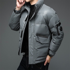 新款白鸭绒男冬季新款短款连帽时尚羽绒服XS98979-P260，男装羽绒服，钱塘6003A(原)4033A
