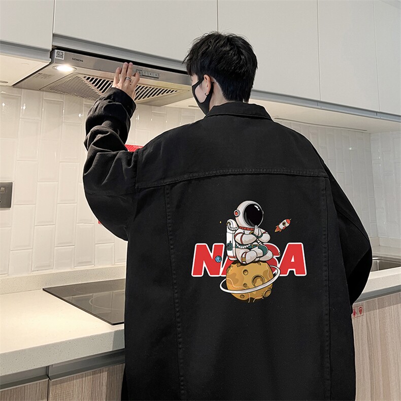 牛仔夹克男大码牛仔外套男茄克NJ77289-P60加绒款-P75,男装夹克,电商A040