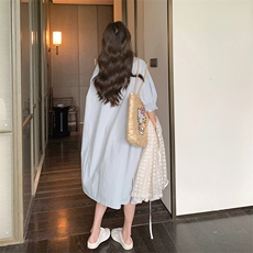 法式蕾丝镂空罩衫连衣裙女2025夏季新款减龄洋气漂亮裙，女装套装/套裙，2C176