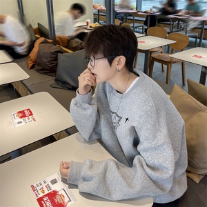 ！圆领卫衣男装港风长袖t恤男外套男 WY514-特P23图片
